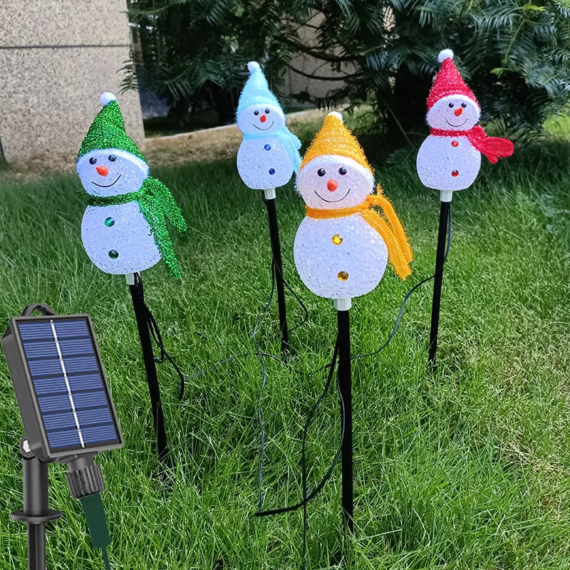 Christmas Solar Snowman Lights