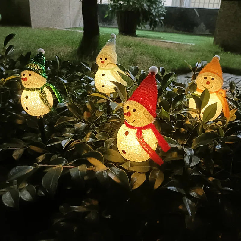 Christmas Solar Snowman Lights