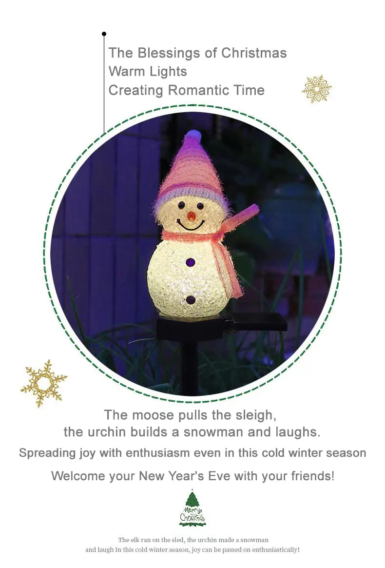 Christmas Solar Snowman Lights