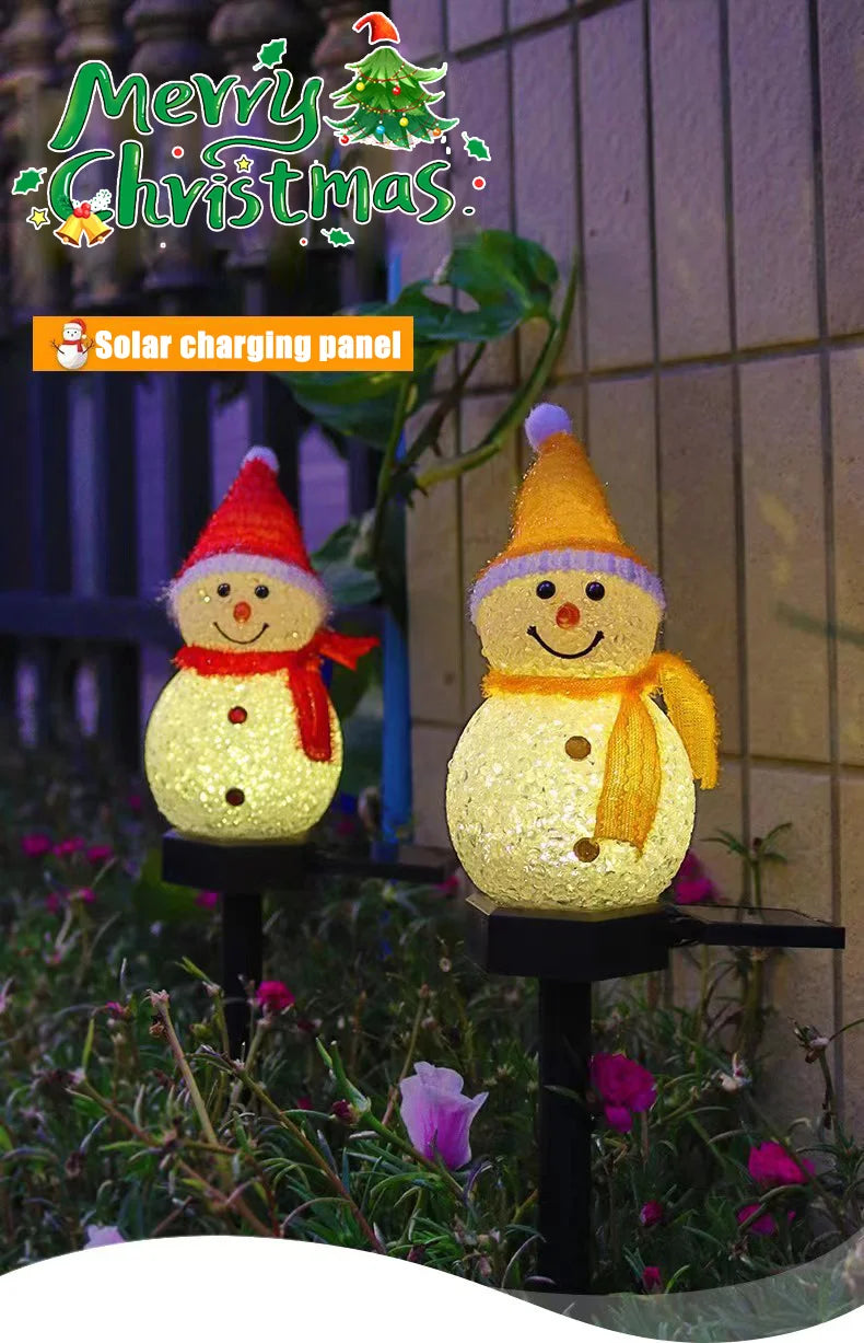 Christmas Solar Snowman Lights