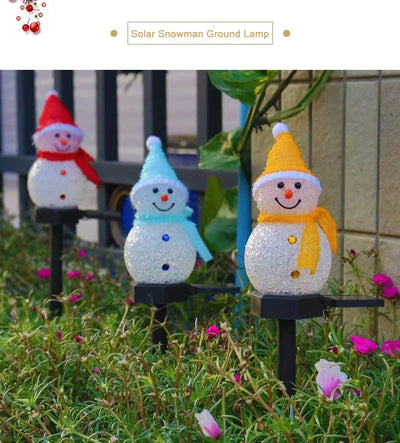 Christmas Solar Snowman Lights