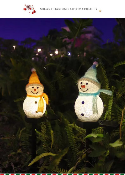 Christmas Solar Snowman Lights