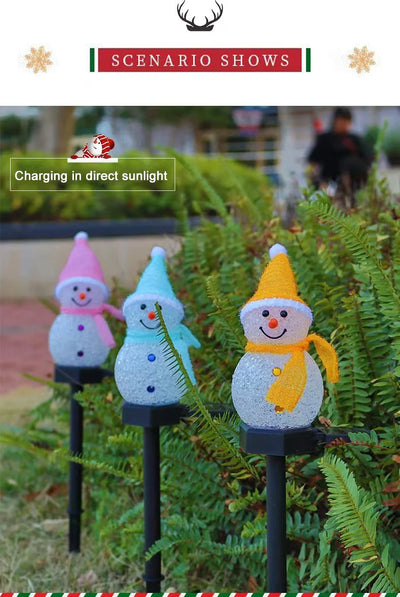 Christmas Solar Snowman Lights