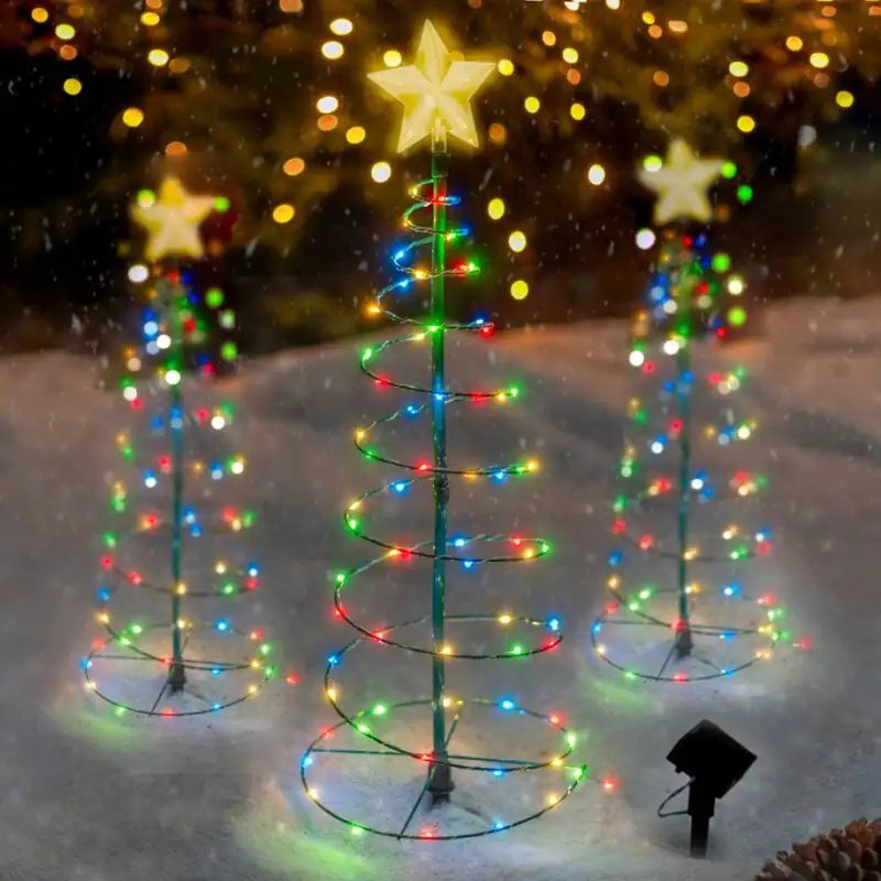 Christmas Solar Spiral Lights